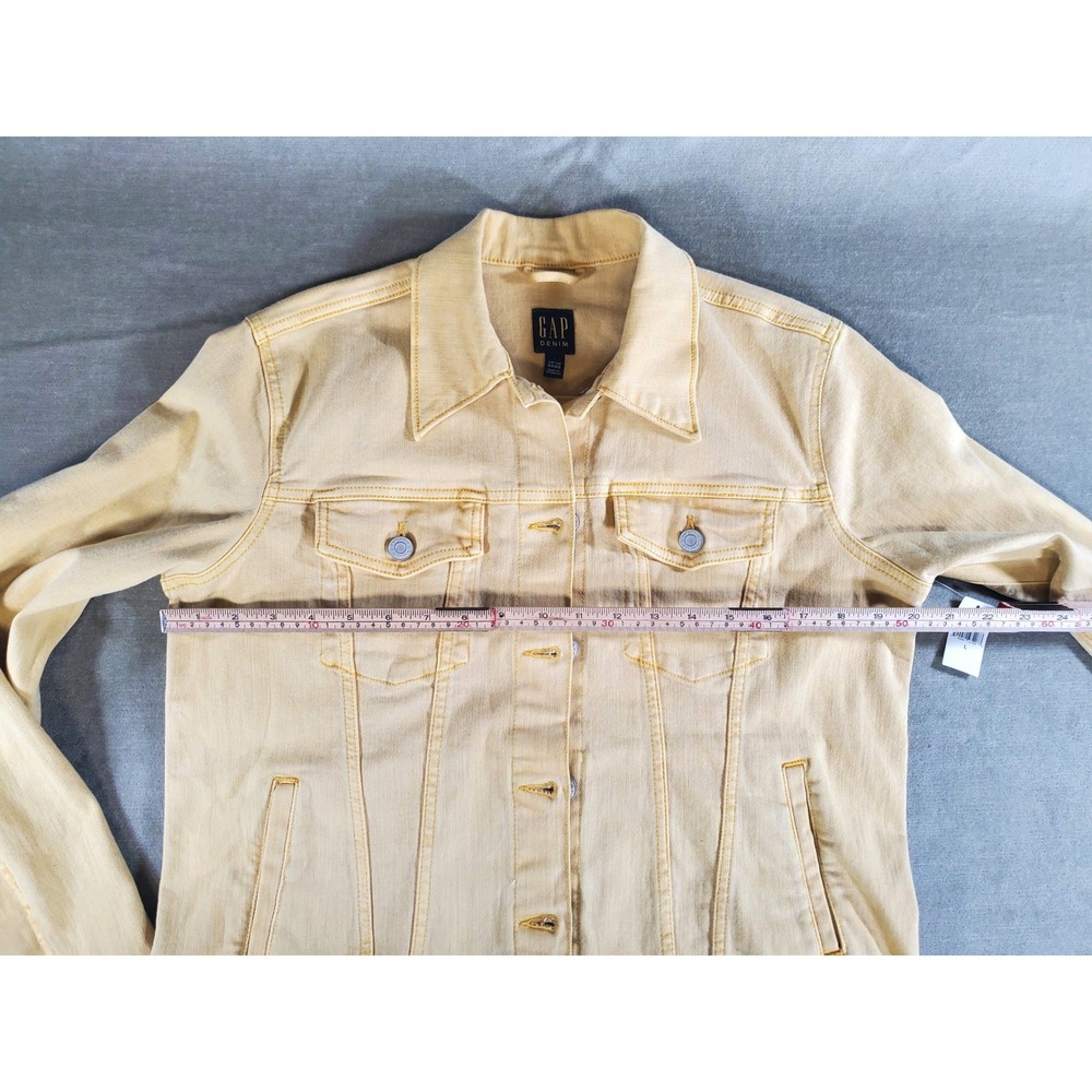 GAP Denim Women Yellow Trucker Jacket NWT Size L 542310-00-1-0003 - Picture 7 of 12